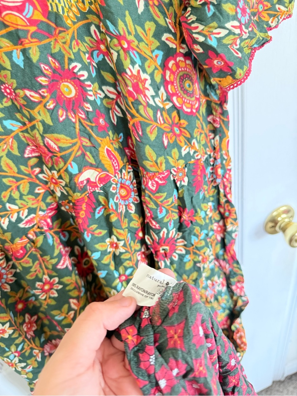 Natural Life Floral Bohemian Maxi Dress - Picture 6 of 7